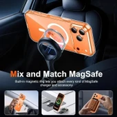 İphone 17 Pro Max Magsafe Sert Şeffaf Telefon Kılıfı thumbnail 2