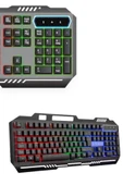 RGB Işıklı Gaming Oyuncu Klavye Q Klavye Mouse Hediyeli thumbnail 5