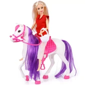 Jasmine Atlı Bebek Beyaz-Pembe thumbnail 1