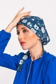 Tesettür Doktor Hemşire Bonesi - Lacivert Kedi thumbnail 2
