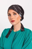 Tesettür Bone Siyah Çoklu Ata Cerrahi Bone thumbnail 2
