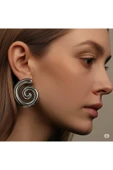 FAMEMUS ACCESSORY Modern Spiral Çelik Küpe thumbnail 2