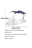 FAMEMUS ACCESSORY 3D Baskılı Ejderha Gece LAMBASI 20 CM BOYUT thumbnail 2