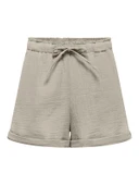 Only   ONLTHYRA SHORT STRING SHORTS CS WVN Kadın Gri Şort - 15373387 thumbnail 1