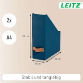 Leitz Puro Kutu Klasör 2’Li Mavi thumbnail 4