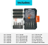 Black+Decker Si̇yah + Decker Tornavida Ucu Seti, 40 Parça (Bdast40Setff) thumbnail 5