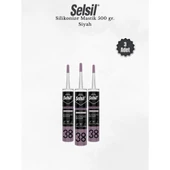 Selsil Silikonize Siyah Mastik 500 Gr - 3 Adet thumbnail 1