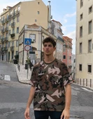 Fileli Sweats Boxy Kamuflaj Tişört thumbnail 3