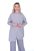 invee Asimetrik Gömlek GRİ 6122 thumbnail 4