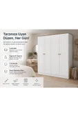 VENATTO Smart 4 Kapılı Dolap (%100MDF) BEYAZ thumbnail 1