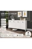 VENATTO Golden Konsol %100 Mdf mat beyaz thumbnail 1