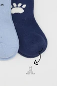 2'Li Bear Penye Soket Çorap 10116 Mavi thumbnail 3