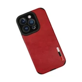 Apple İphone 14 Pro Kılıf Loop Deri Silikon - Kırmızı thumbnail 3