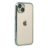 Apple İphone 14 Kılıf Razer Lensli Silikon - Yeşil thumbnail 3