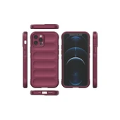 Apple İphone 12 Pro Kılıf Optimum Silikon - Bordo thumbnail 3