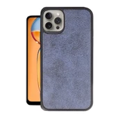 Apple İphone 15 Pro Kılıf Aras Deri Kapak - Lacivert thumbnail 1