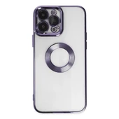 Apple İphone 14 Pro Max Kılıf Slot Silikon - Mor thumbnail 1