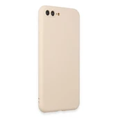 Apple İphone 7 Plus Kılıf First Silikon - Krem thumbnail 2