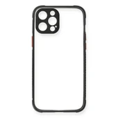 Apple İphone 12 Pro Kılıf Miami Şeffaf Silikon - Siyah thumbnail 2