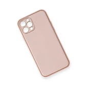 Apple İphone 12 Pro Kılıf Coco Deri Silikon Kapak - Pembe thumbnail 3