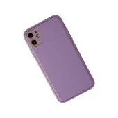 Apple İphone 12 Kılıf Coco Deri Silikon Kapak - Lila thumbnail 2