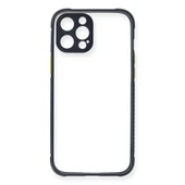 Apple İphone 12 Pro Kılıf Miami Şeffaf Silikon - Lacivert thumbnail 2