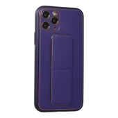 Apple İphone 11 Pro Kılıf Coco Deri Standlı Kapak - Mor thumbnail 2