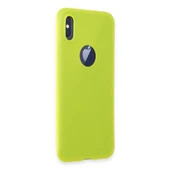 Apple İphone X Kılıf First Silikon - Parlak Sarı thumbnail 2