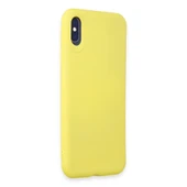 Apple İphone X Kılıf First Silikon - Sarı thumbnail 2