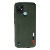 Realme C21 Kılıf Loop Deri Silikon - Yeşil thumbnail 1
