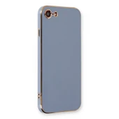 Apple İphone 7 Kılıf Volet Silikon - Mavi thumbnail 1