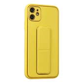 Apple İphone 12 Kılıf Coco Deri Standlı Kapak - Sarı thumbnail 2