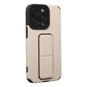 Apple İphone 13 Pro Kılıf Mega Standlı Silikon - Gold thumbnail 5