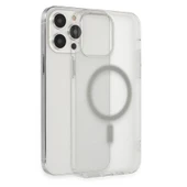 Apple İphone 13 Pro Max Kılıf Matte Şeffaf Magneticsafe - Şeffaf thumbnail 5