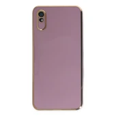 Xiaomi Redmi 9a Kılıf Volet Silikon - Mor thumbnail 1