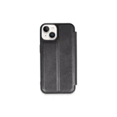 Apple İphone 15 Kılıf Flip Cover - Siyah thumbnail 1