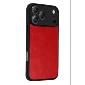 Apple İphone 17 Pro Max Aras Deri Kapak - Kırmızı thumbnail 3