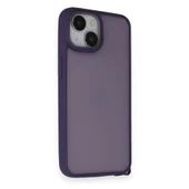 Apple İphone 14 Kılıf Elegant Kapak - Derin Mor thumbnail 1