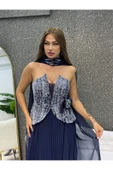 GUMUS DESENLI PILELI ELBISE thumbnail 3