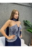 GUMUS DESENLI PILELI ELBISE thumbnail 5