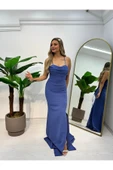 ASKILI YIRTMAÇLI KREP ELBİSE thumbnail 5