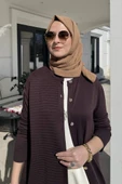 Manolya Acı Kahve Triko Hırka thumbnail 2