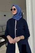 Manolya Lacivert Triko Hırka thumbnail 2