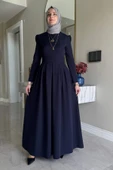 Rose Elbise Lacivert thumbnail 3