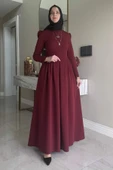 Rose Elbise Bordo thumbnail 3