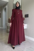 Rose Elbise Bordo thumbnail 7