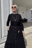 Süreyya Gömlek Elbise Siyah thumbnail 3