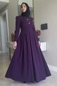 Rose Elbise Mürdüm thumbnail 3