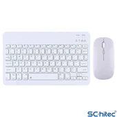 ScHitec Bluetooth Klavye + 2,4 Ghz+Bluetooth Mouse Seti Type-C Şarjlı Beyaz thumbnail 2