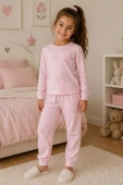 Soft Pink %100 Pamuk Basic Kız Çocuk Pijama Takımı thumbnail 1